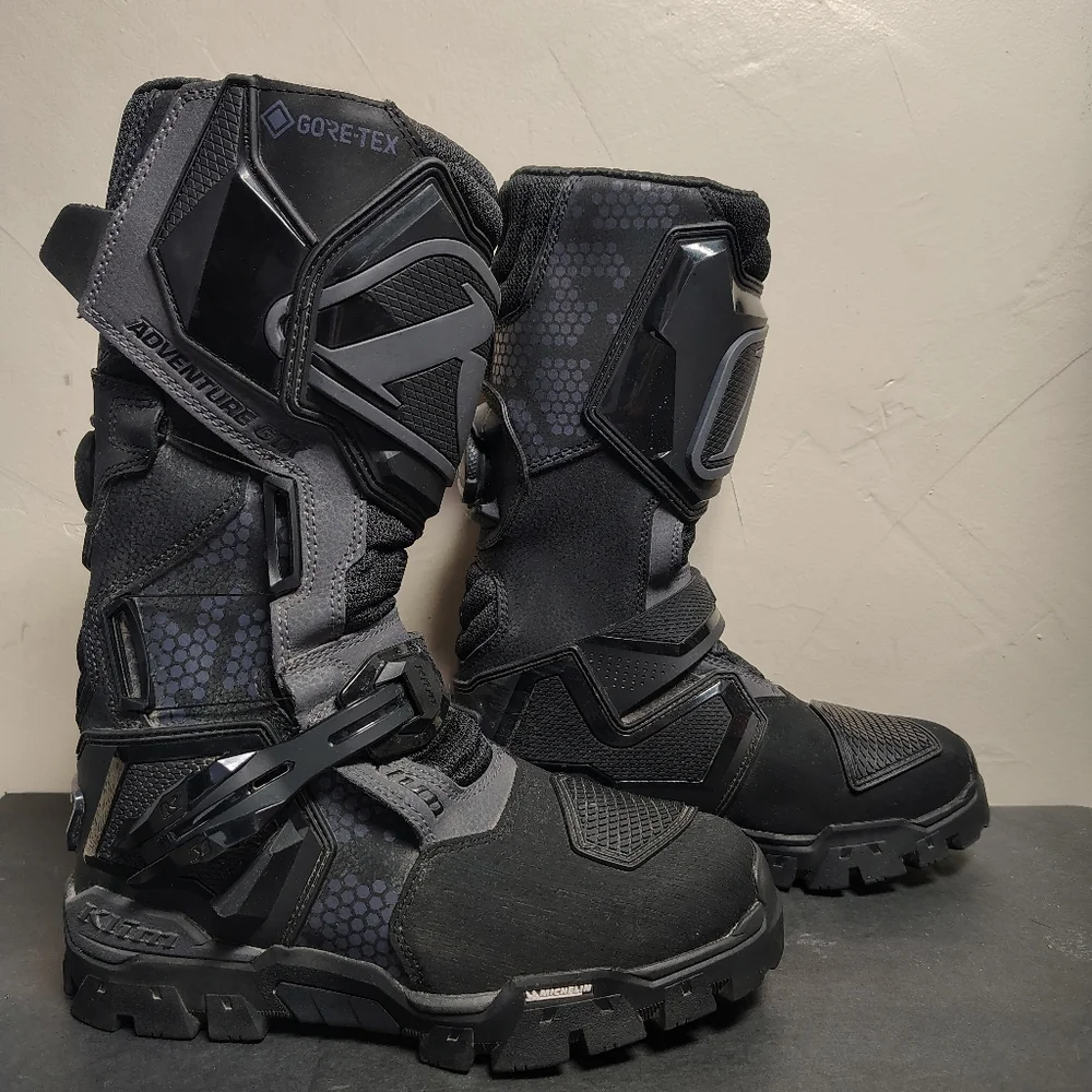 Klim Adventure GTX Boots Mens 7 Women 8.5 EU 40 Black Gore-Tex BOA Moto Touring